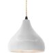Radiance 1 Light 8 inch Bisque and Matte Black Pendant Ceiling Light