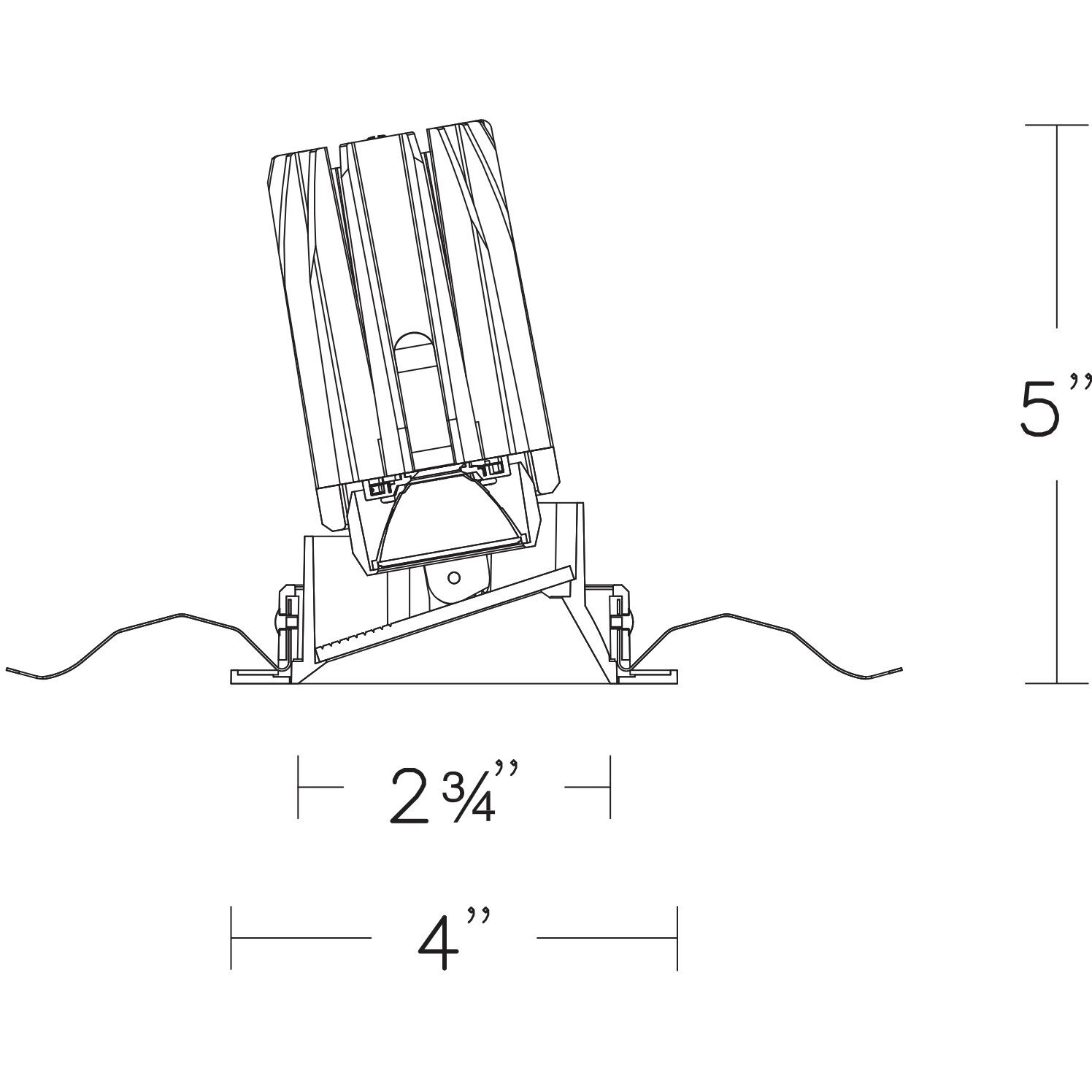 FQ Integrated LED White Recessed Trim in 1800-3000K, 2" LED