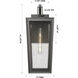 Madison 1 Light 20.75 inch Matte Black Outdoor Sconce in Seedy Glass
