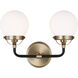 Ian K. Fowler Cafe LED 14 inch Satin Brass Wall Bath Fixture Wall Light