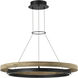 Sean Lavin Grace LED 35.8 inch Textured Black and Teak Wood Outdoor Chandelier