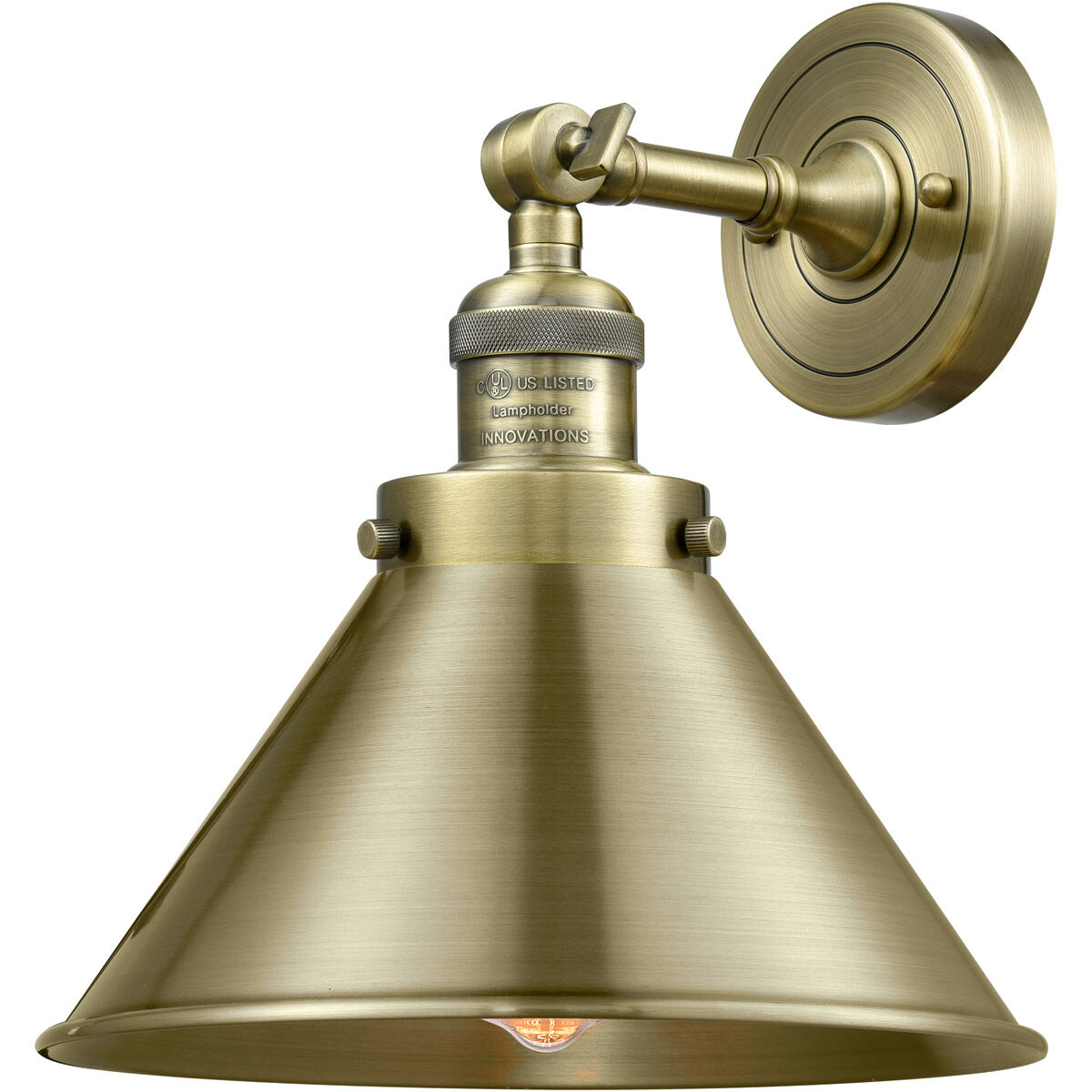 Franklin Restoration Briarcliff 1 Light 10 inch Antique Brass Semi-Flush Mount Ceiling Light, Franklin Restoration