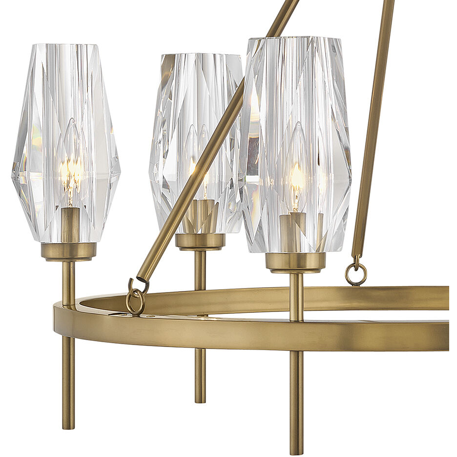 Ana 6 Light 30 inch Heritage Brass Indoor Chandelier Ceiling Light