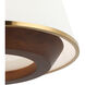 Desert Flyer 3 Light 16 inch Satin Brass with Medium Walnut Foyer Pendant Ceiling Light