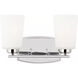 Franport 2 Light 13.25 inch Chrome Wall Bath Fixture Wall Light