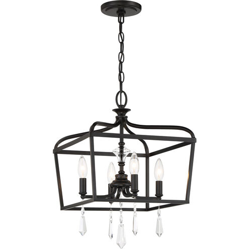 Laurel Estate 4 Light 14 inch Coal Semi Flush Ceiling Light