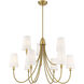 Cameron 9 Light 35 inch Warm Brass Chandelier Ceiling Light, Essentials