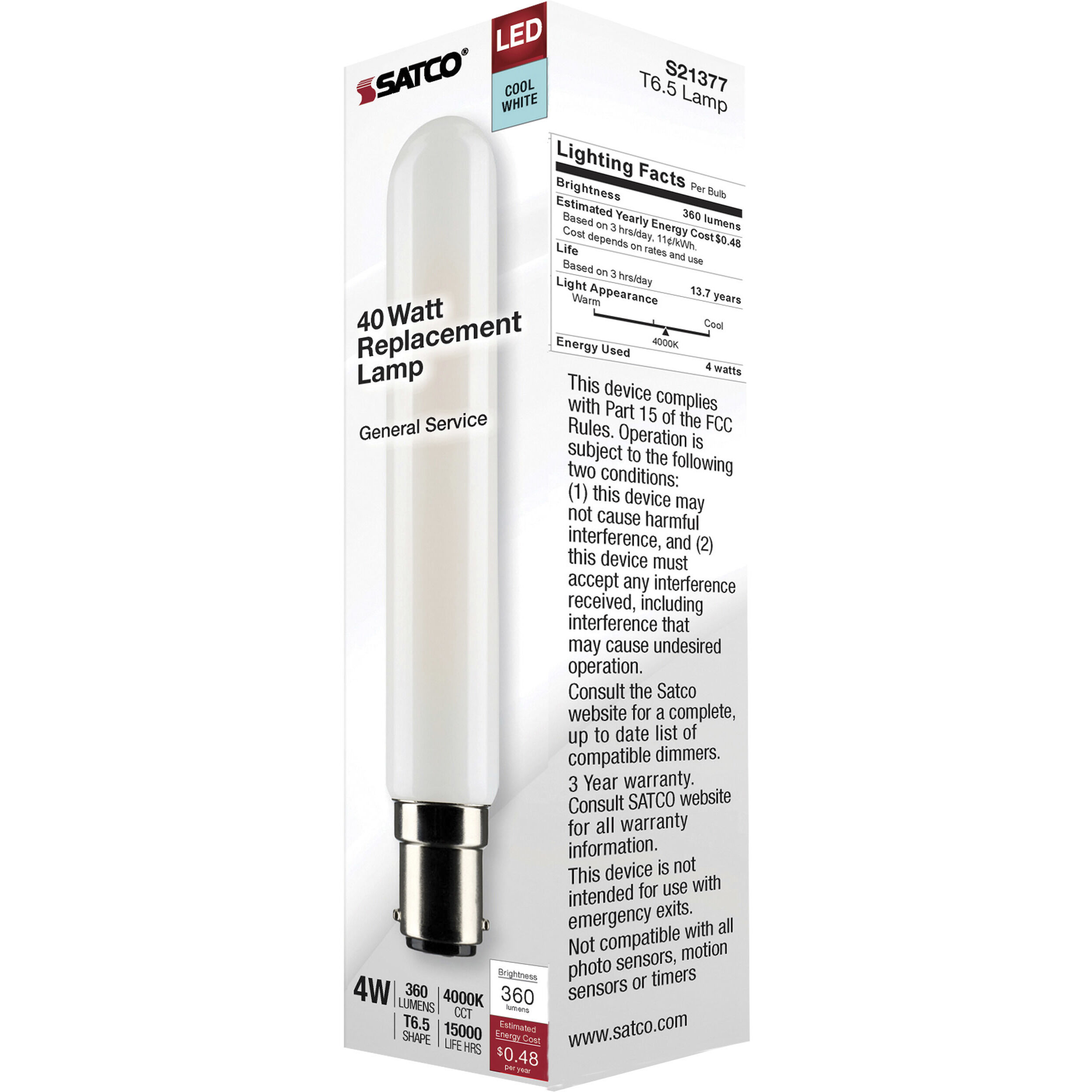 Tube LED 4 watt 120 4000K LED Filament, LED Filament