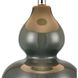 Leze 30 inch 150 watt Forest Green with Clear Table Lamp Portable Light