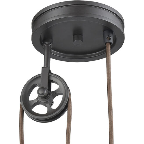 Spindle Wheel 1 Light 10 inch Oil Rubbed Bronze Mini Pendant Ceiling Light
