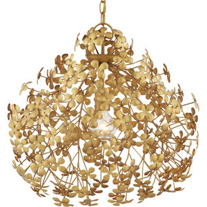 Cloverfield 1 Light 23 inch Contemporary Gold Leaf and Gold Pendant Ceiling Light