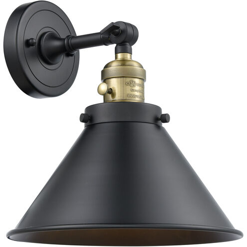 Franklin Restoration Briarcliff LED 10 inch Black Antique Brass Sconce Wall Light, Franklin Restoration