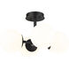 Midnetic 4 Light 18 inch Matte Black Semi Flush Mount Ceiling Light