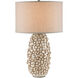 Sugar Cube 29 inch 150 watt Ivory and Brown Table Lamp Portable Light