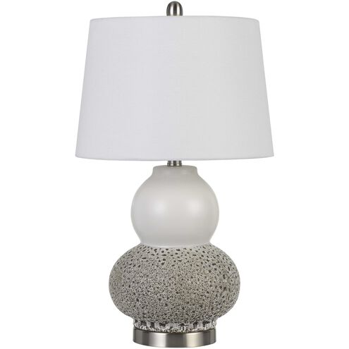 Aigio 24 inch 100 watt Grey Crackle Table Lamp Portable Light, Pair