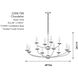 Atella 12 Light 48 inch Ashen Gold Chandelier Ceiling Light