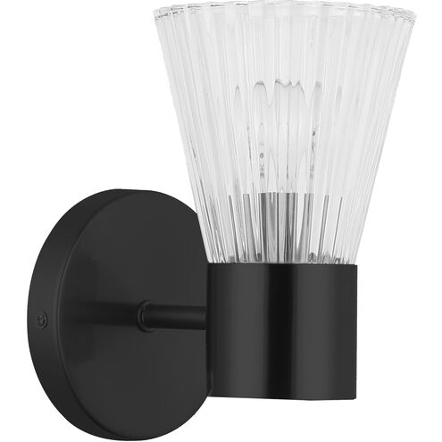 Vienna 1 Light 6 inch Matte Black Vanity/Bath Bar Wall Light