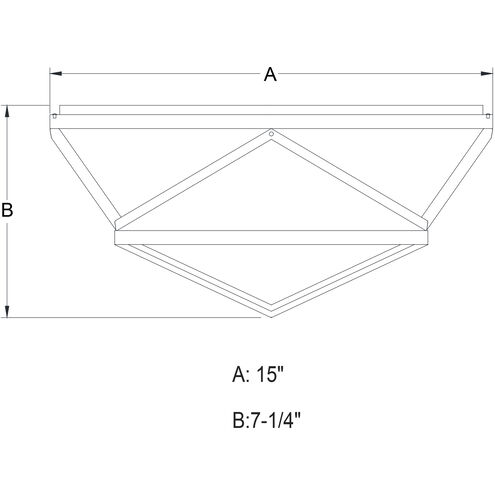 Hailey LED 15 inch Black Graphite and Satin Nickel Flush Mount Ceiling Light