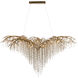 Canada LED 43.3 inch Antique Gold Chandelier Ceiling Light, Crystal