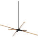 Asterisk LED 27 inch Matte Black and Aged Gold Brass Pendant Ceiling Light