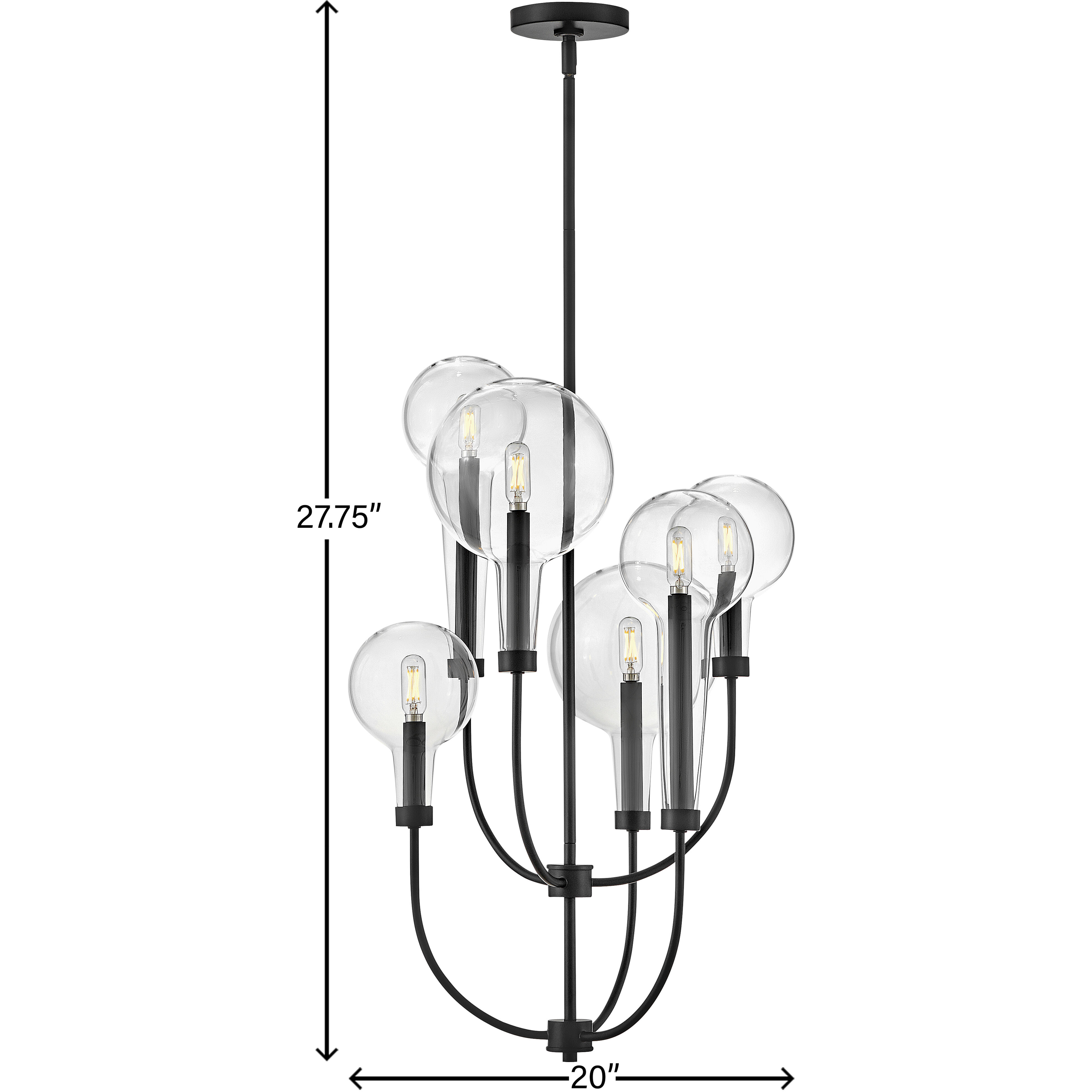 Alchemy 20 inch Black Indoor Foyer Light Ceiling Light