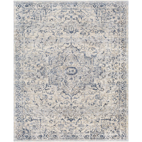 Palazzo 122.05 X 94.49 inch Navy/Denim/Pale Blue/Brown/Taupe/Rose Machine Woven Rug in 8 x 10, Rectangle