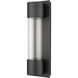 Striate Outdoor Wall Light in Black
