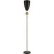 Amulet 70 inch 60.00 watt Black with Antique Brass Floor Lamp Portable Light