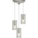 Ice Fragments 3 Light 10 inch Satin Nickel Mini Pendant Ceiling Light in Clear