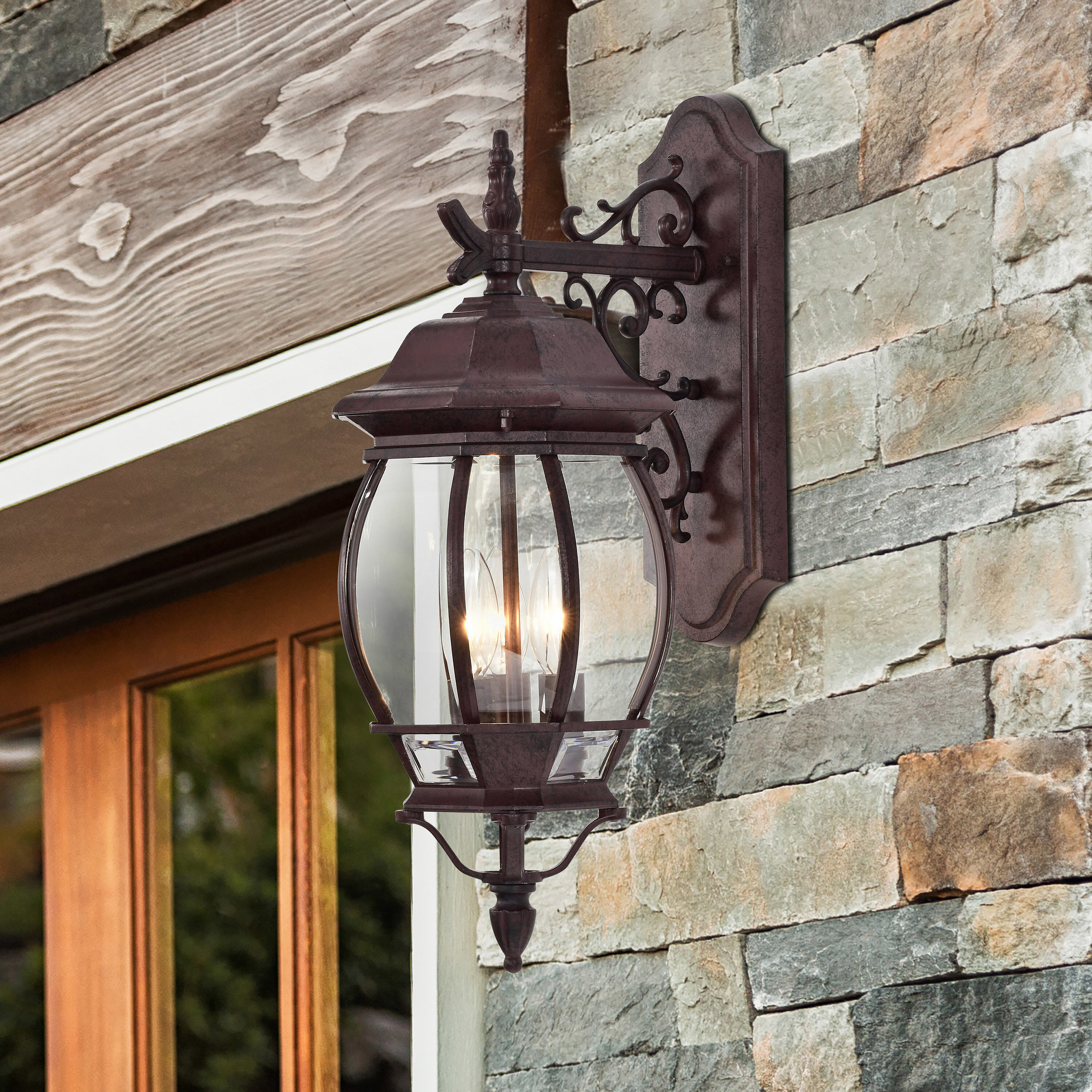 3 light outdoor wall lantern deals