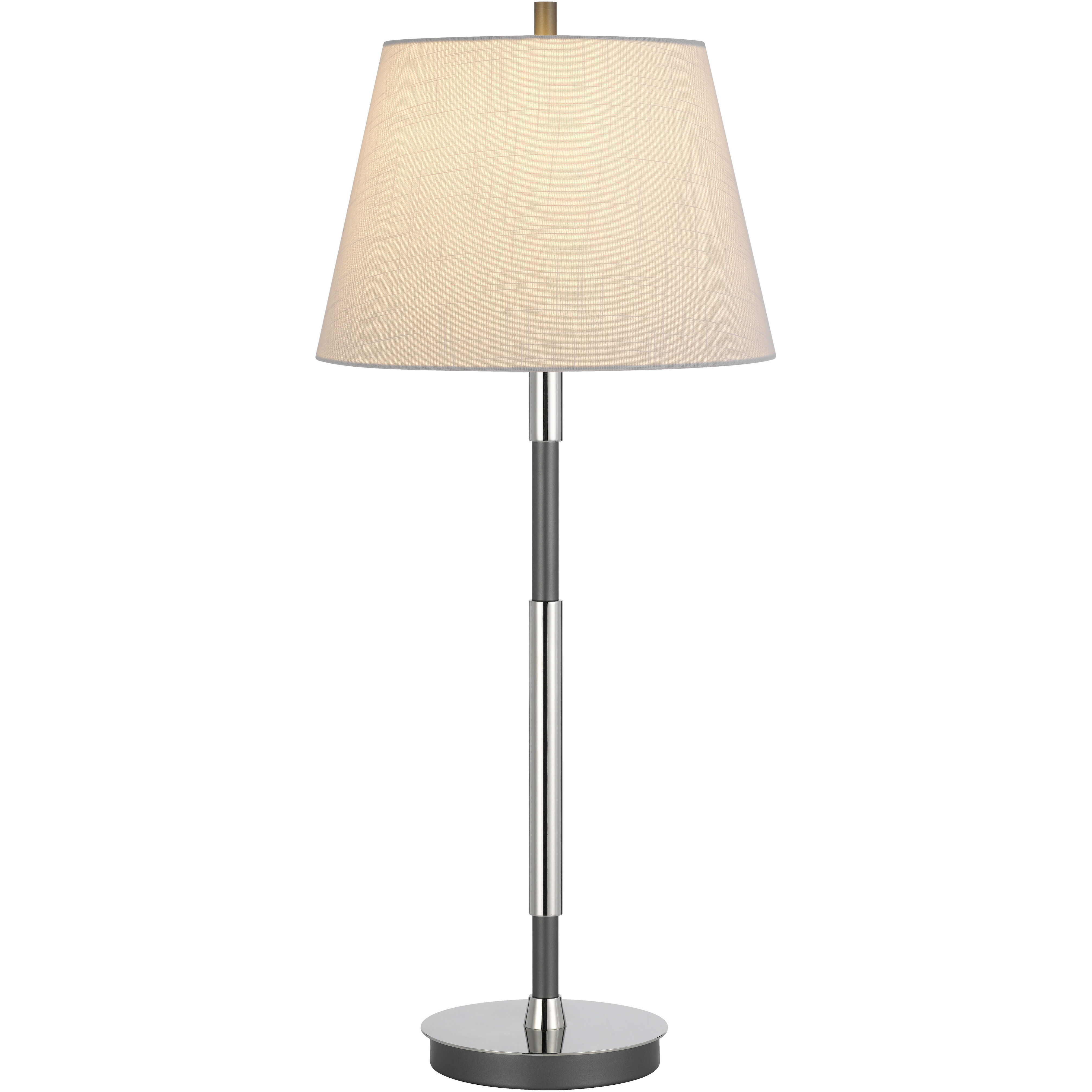 Ciudad 30 inch 100.00 watt Chrome and Silver Grey Table Lamp Portable Light in Chrome / Silver Grey