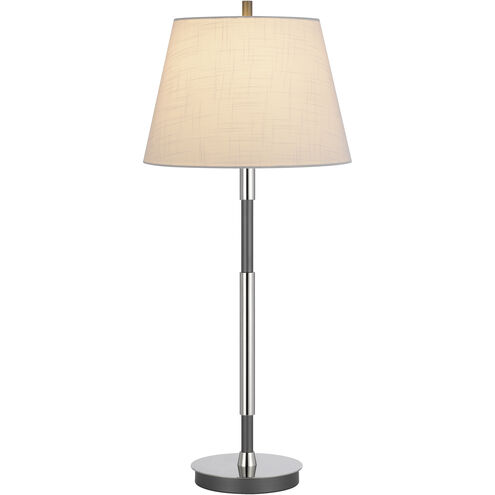 Ciudad 30 inch 100.00 watt Chrome and Silver Grey Table Lamp Portable Light in Chrome / Silver Grey
