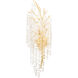 Genoa 3 Light 10.75 inch Gold Leaf Wall Sconce Wall Light