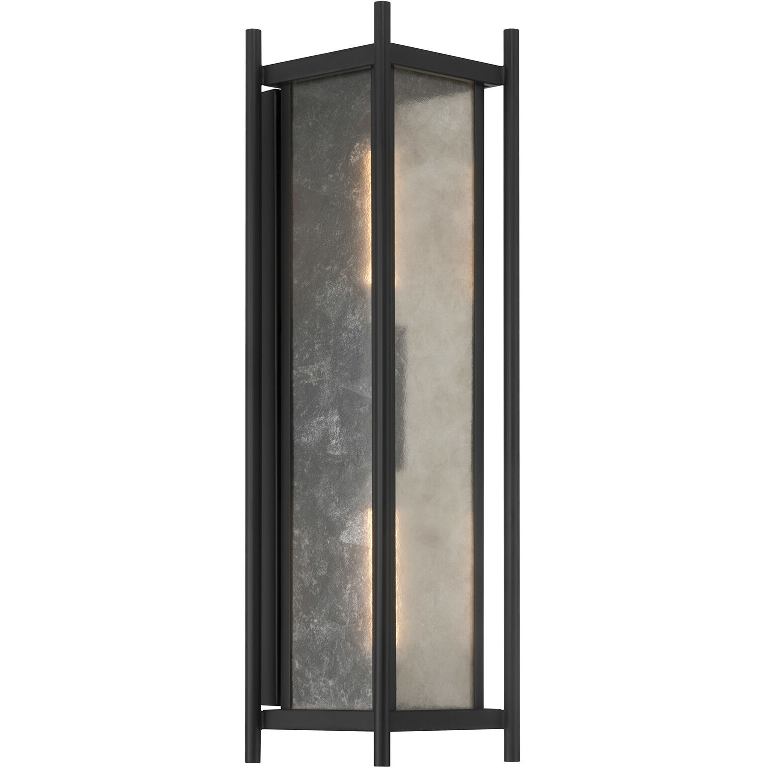 Jacobs 2 Light 22 inch Matte Black Outdoor Wall Lantern
