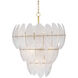 Marclaire 11 Light 26.5 inch Legacy Brass Pendant Ceiling Light in Clear Textured Handmade Glass