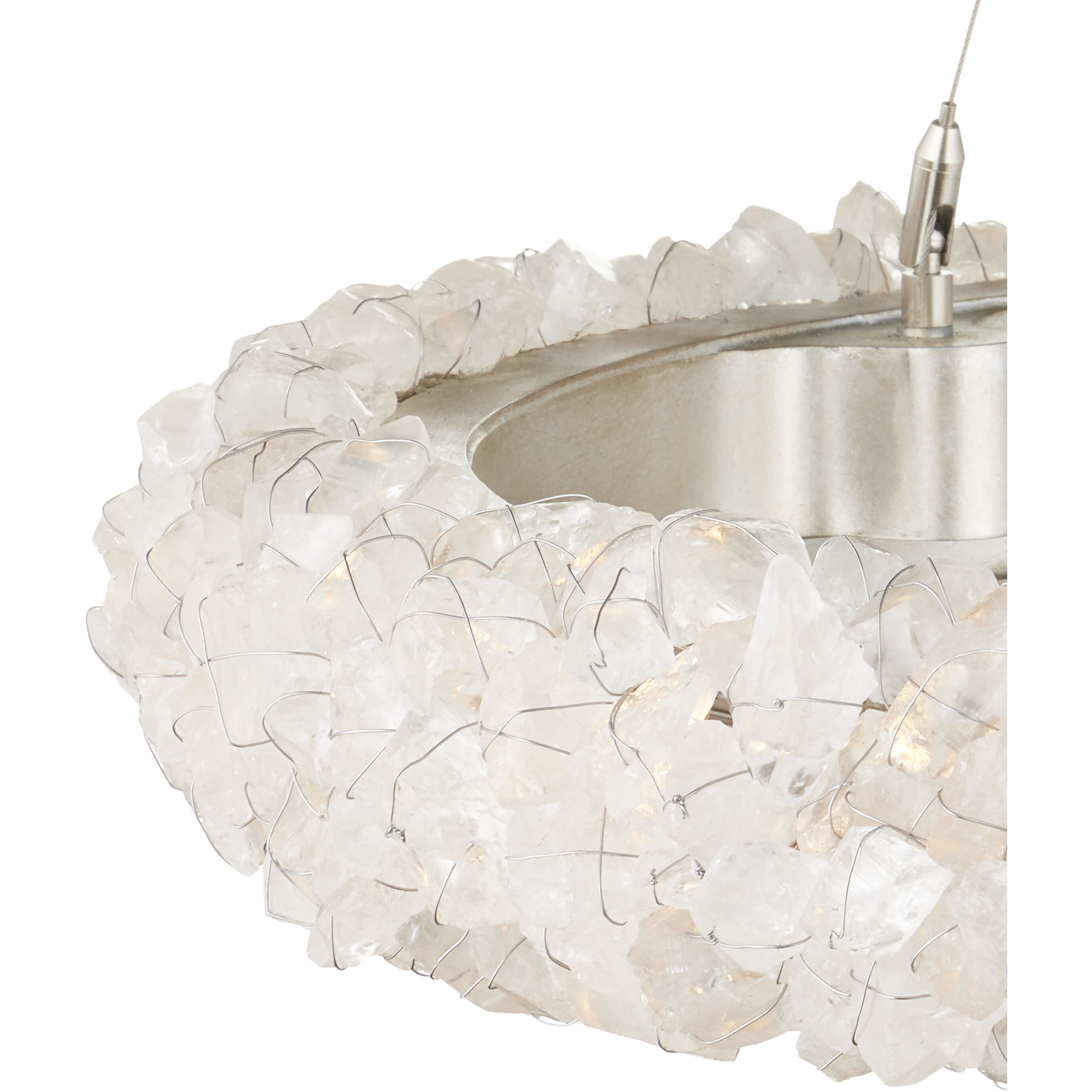 Iconoclast 1 Light 32 inch Contemporary Silver Leaf/Contemporary Silver/Natural Chandelier Ceiling Light