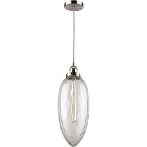 Lux Pendant Collection 1 Light 7 inch Brushed Nickel Down Pendant Ceiling Light