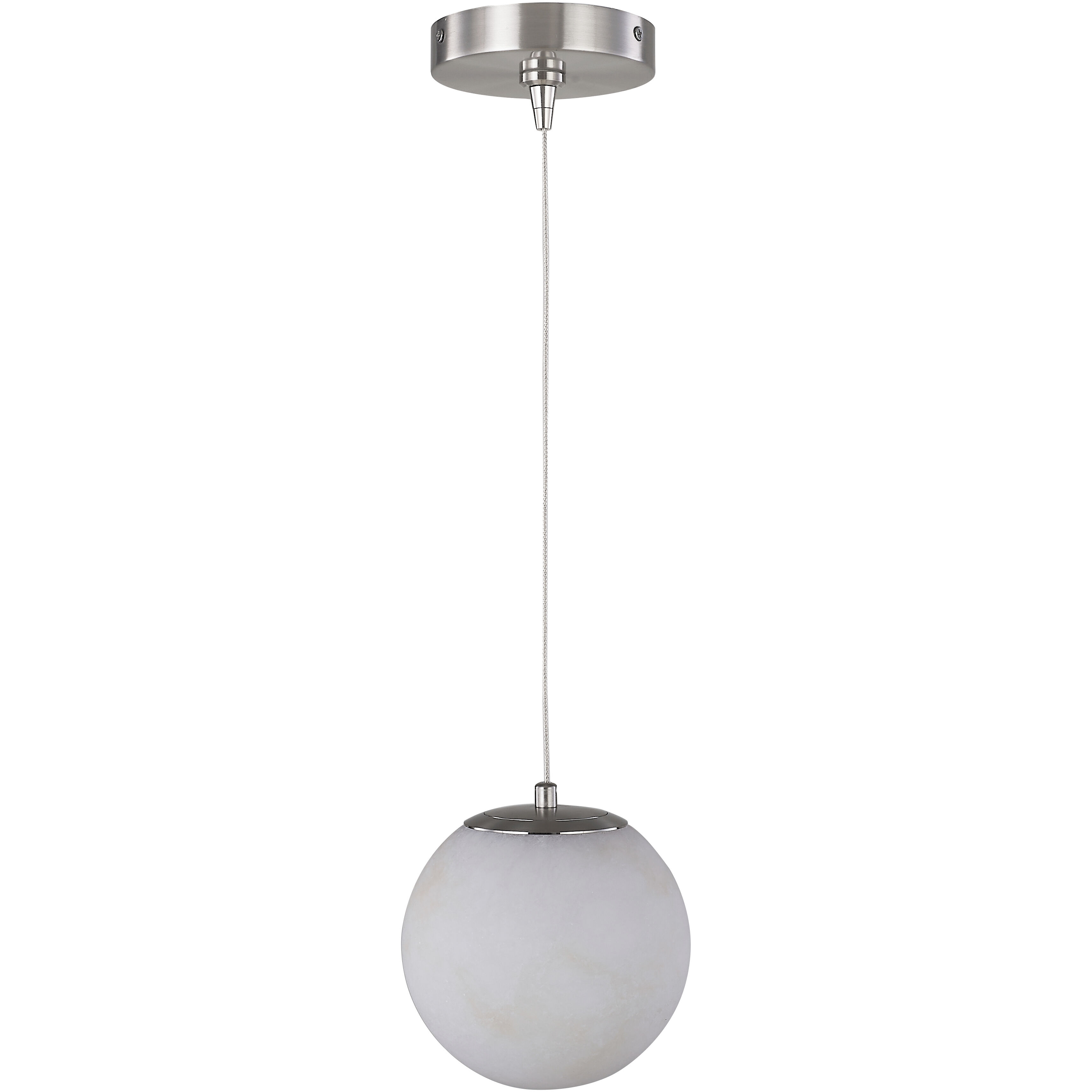 Stone LED 6 inch Brushed Nickel Pendant Ceiling Light