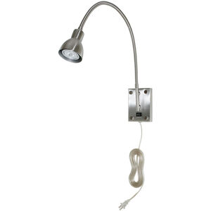 Signature LED 4 inch Brushed Steel Gooseneck Wall Lamp Wall Light