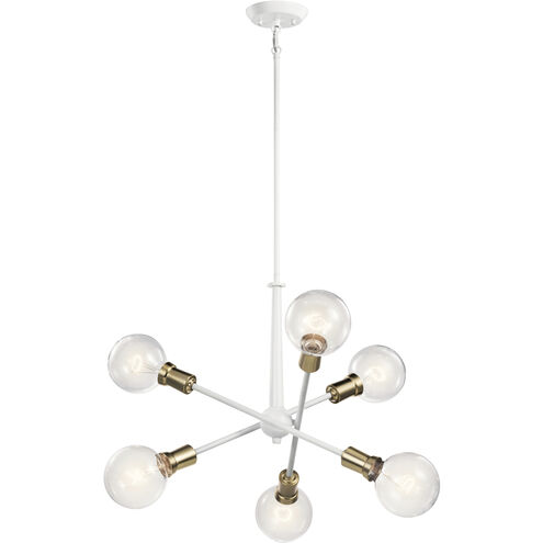 Armstrong 6 Light 20 inch White Chandelier 1 Tier Small Ceiling Light, Small