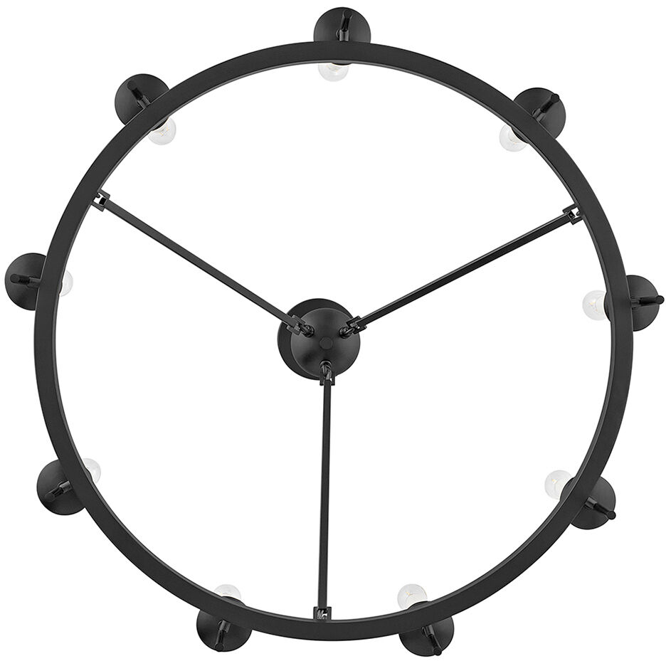 Copley 9 Light 27.75 inch Black Chandelier Ceiling Light