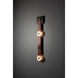 Art & Alchemy SNAPS LED 5.5 inch White Sconce Wall Light in Black Leather with Alabaster