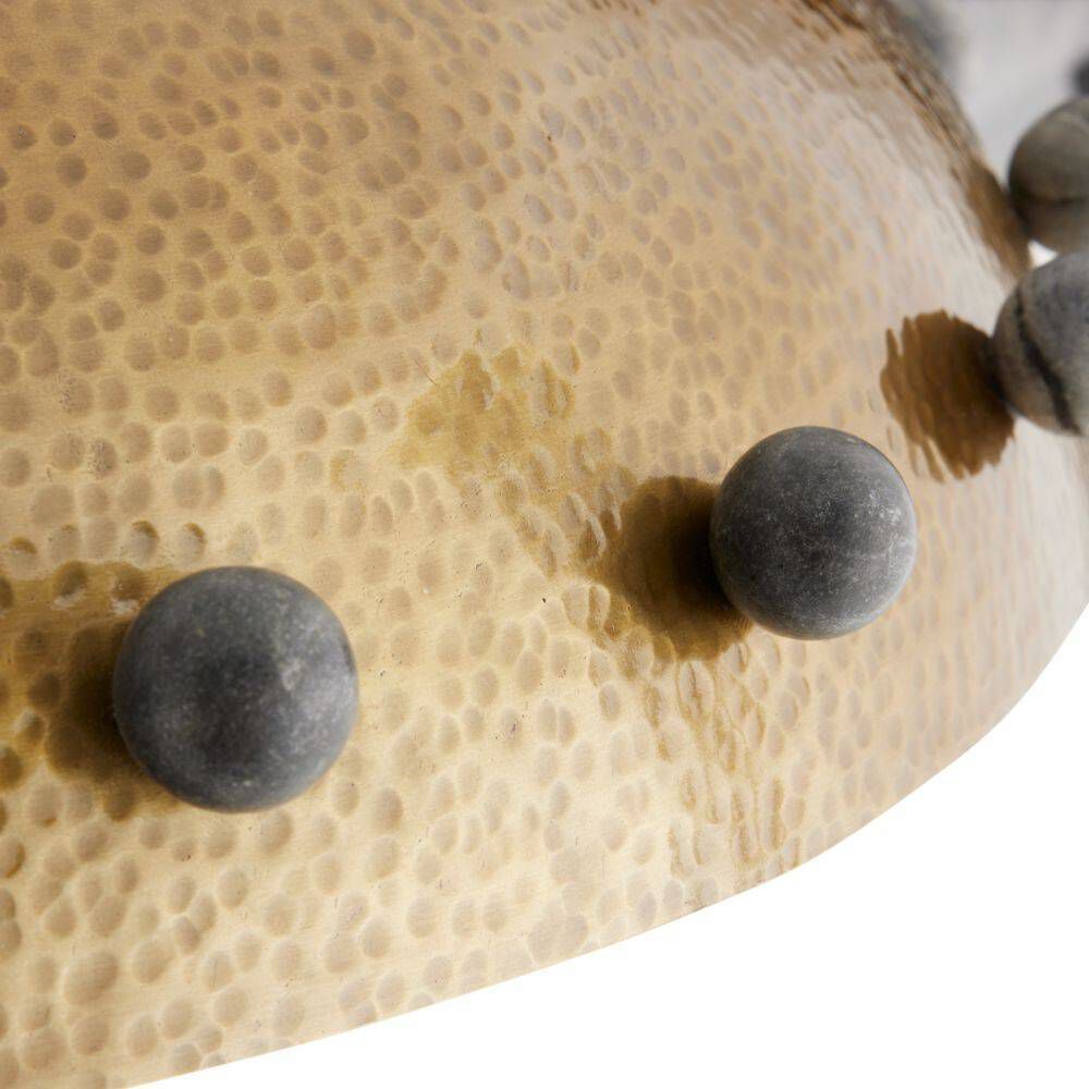 Fenton 3 Light 23.5 inch Antique Brass and Black Pendant Ceiling Light