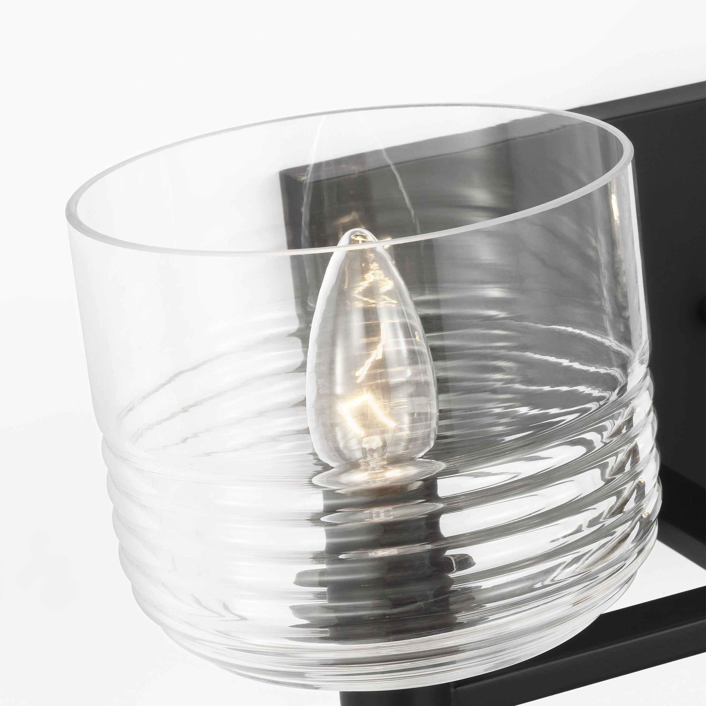 Drew & Jonathan Lochdale 2 Light 14.75 inch Midnight Black Vanity Light Wall Light, Medium