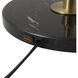 Rancho Mirage 72 inch 60 watt Matte Black and Weathered Brass Torchiere Portable Light