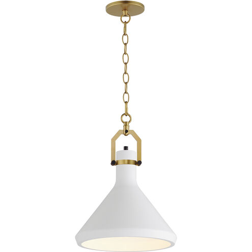 Lumi 1 Light 13 inch Satin Brass Single Pendant Ceiling Light