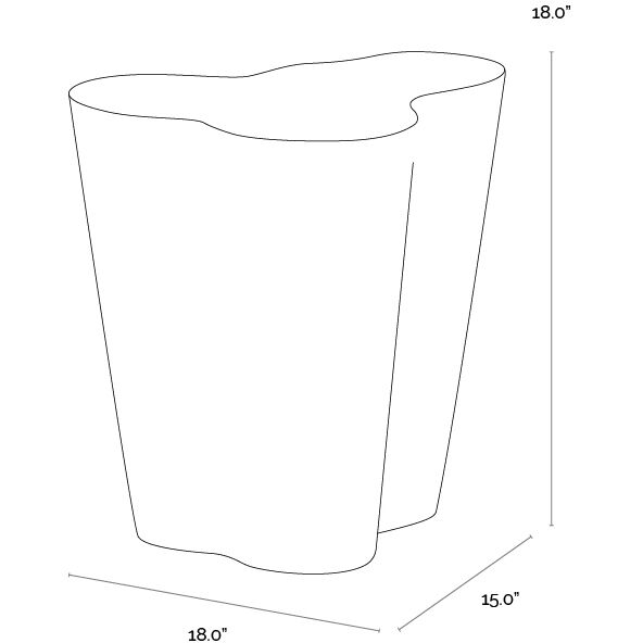 Ava 18 X 18 inch Marble Look Outdoor End Table, Small