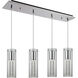 Champagne Multi Pendant Ceiling Light in Chrome