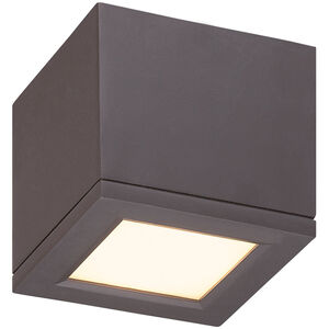 Rubix LED 5 inch Bronze Outdoor Flush