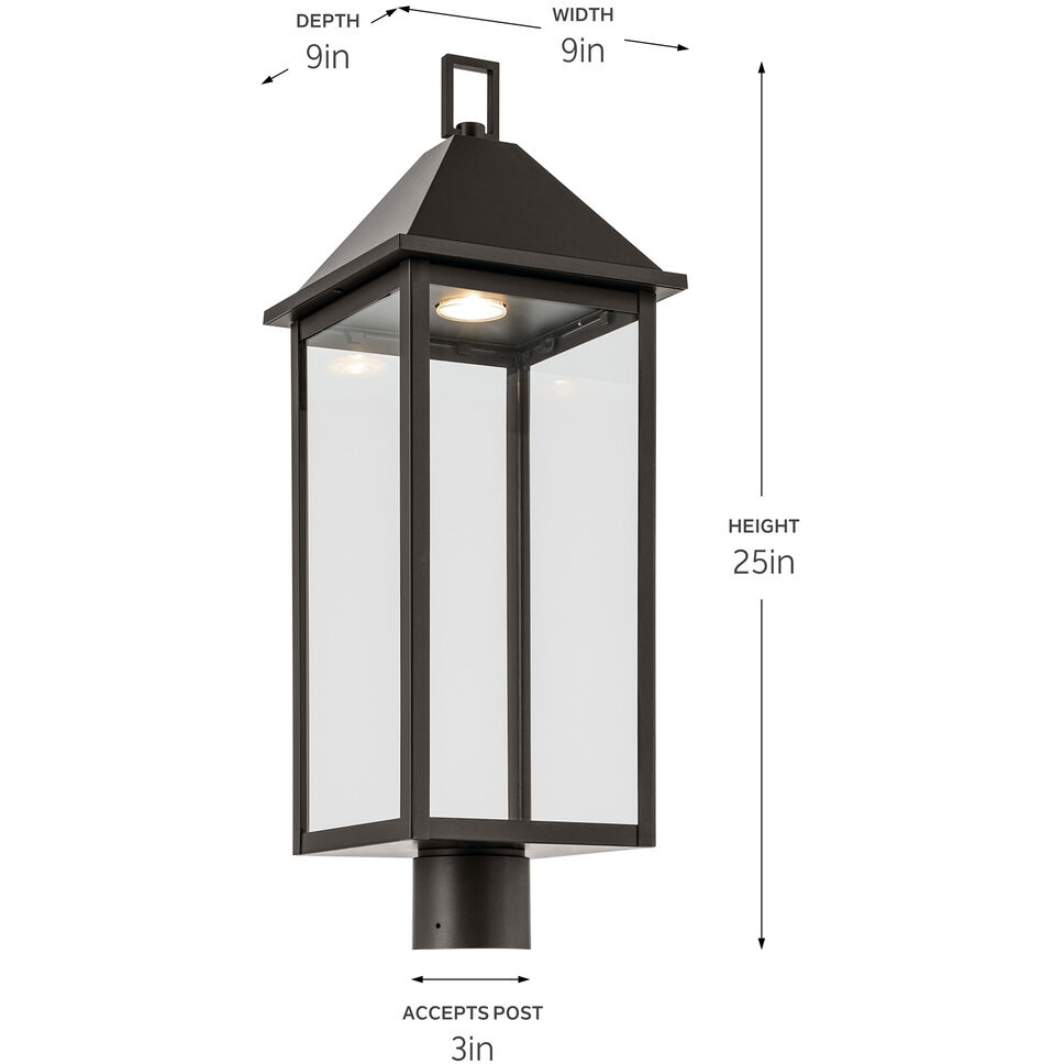 Prin 1 Light 25 inch Olde Bronze Outdoor Post Lantern